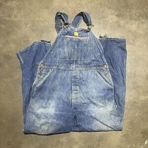 Vintage 40s The Big Favorite Sanforized Denim Overalls 38x29